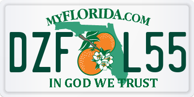 FL license plate DZFL55