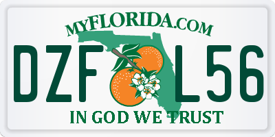 FL license plate DZFL56