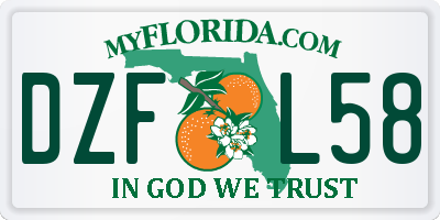 FL license plate DZFL58