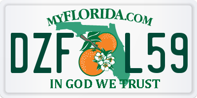 FL license plate DZFL59