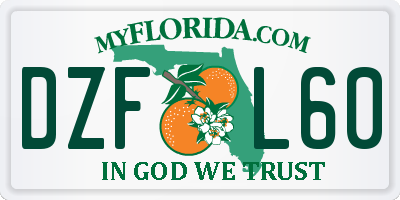 FL license plate DZFL60