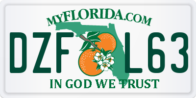 FL license plate DZFL63