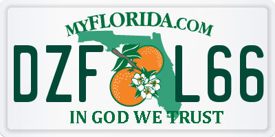 FL license plate DZFL66