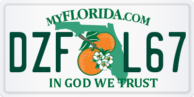 FL license plate DZFL67