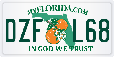 FL license plate DZFL68