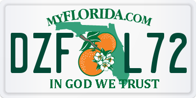 FL license plate DZFL72