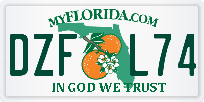 FL license plate DZFL74