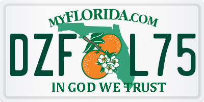 FL license plate DZFL75