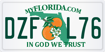 FL license plate DZFL76