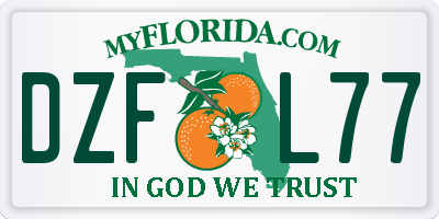 FL license plate DZFL77