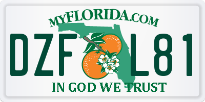 FL license plate DZFL81