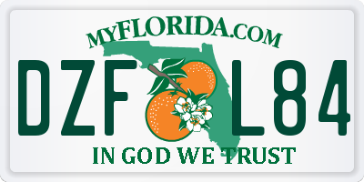 FL license plate DZFL84