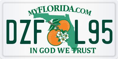 FL license plate DZFL95