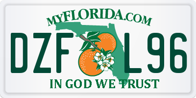 FL license plate DZFL96