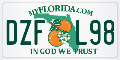 FL license plate DZFL98