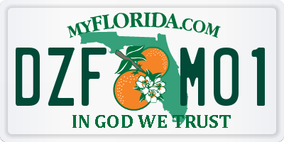 FL license plate DZFM01