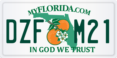 FL license plate DZFM21