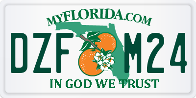 FL license plate DZFM24