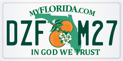 FL license plate DZFM27