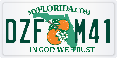 FL license plate DZFM41