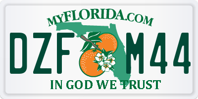 FL license plate DZFM44