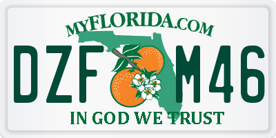 FL license plate DZFM46