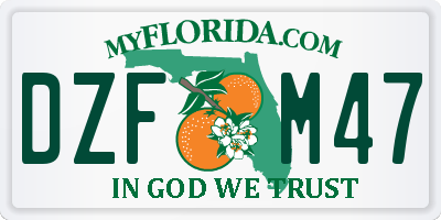 FL license plate DZFM47