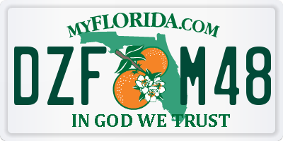 FL license plate DZFM48