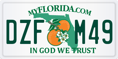 FL license plate DZFM49