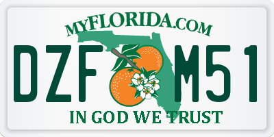 FL license plate DZFM51