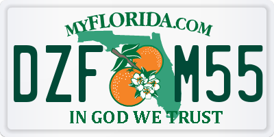 FL license plate DZFM55