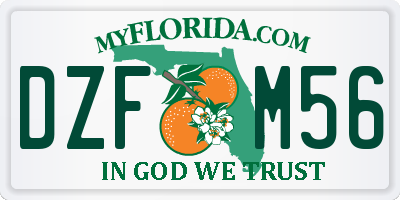 FL license plate DZFM56