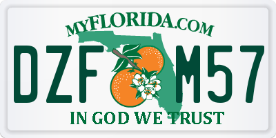 FL license plate DZFM57