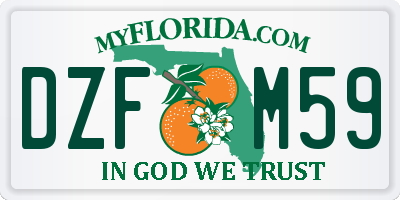 FL license plate DZFM59