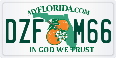 FL license plate DZFM66