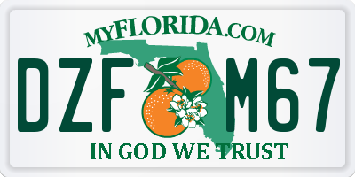 FL license plate DZFM67