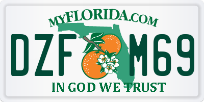 FL license plate DZFM69