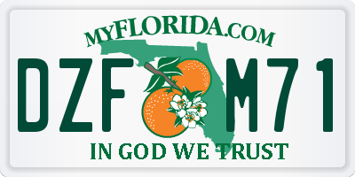 FL license plate DZFM71