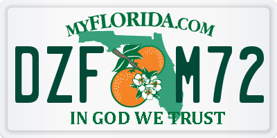 FL license plate DZFM72