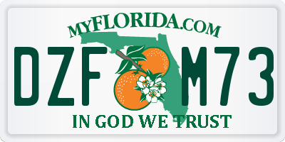 FL license plate DZFM73