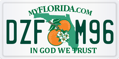 FL license plate DZFM96
