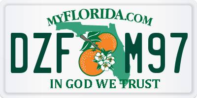 FL license plate DZFM97