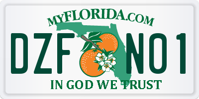 FL license plate DZFN01