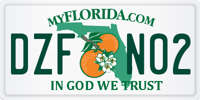 FL license plate DZFN02