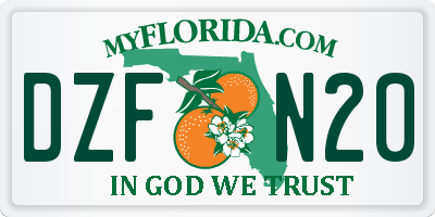 FL license plate DZFN20