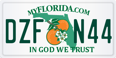 FL license plate DZFN44
