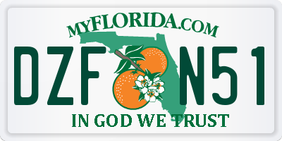 FL license plate DZFN51