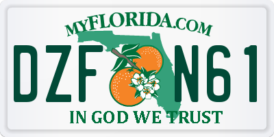 FL license plate DZFN61