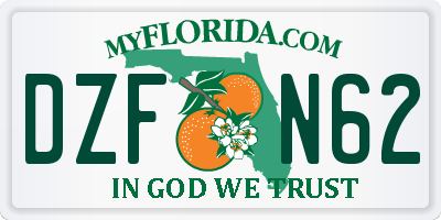 FL license plate DZFN62