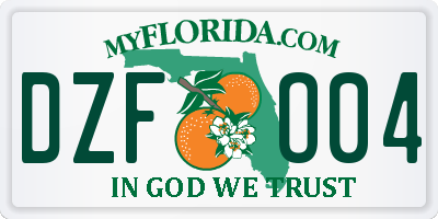 FL license plate DZFO04
